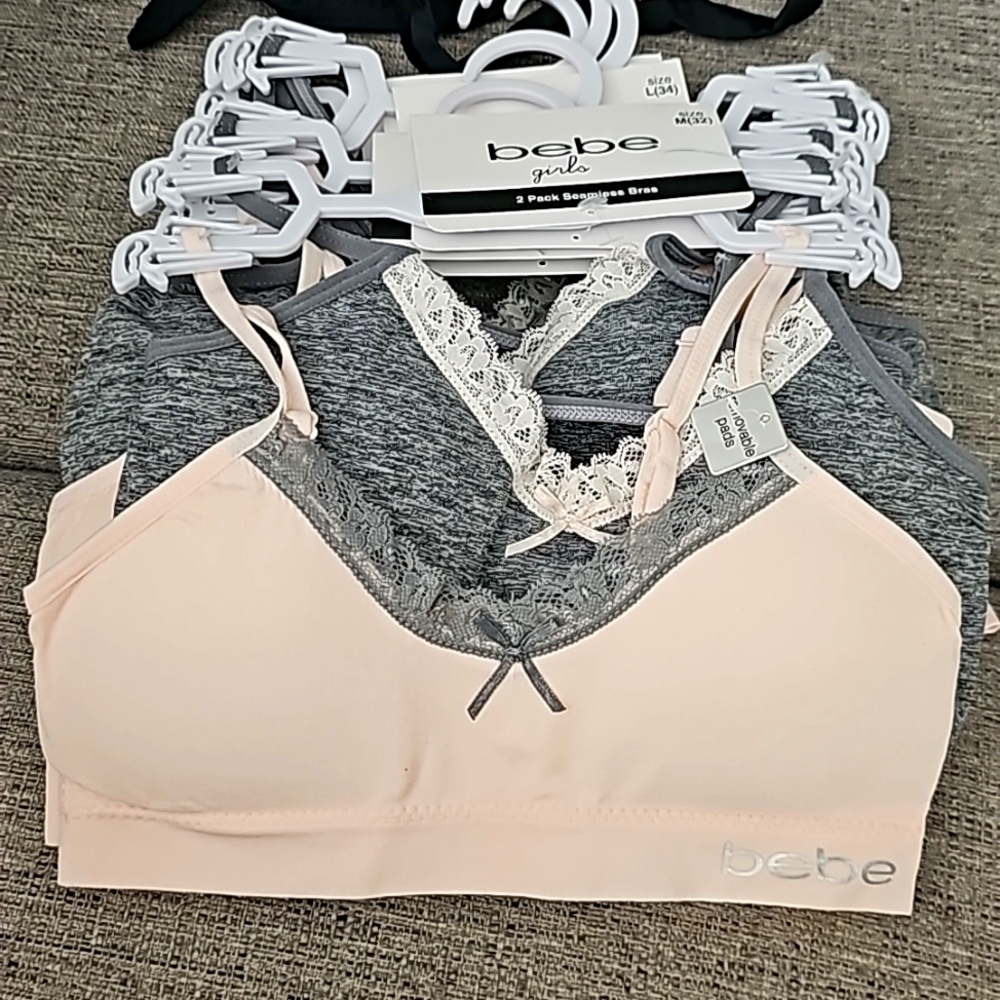 Bebe Girls 2 pack seamless Bras